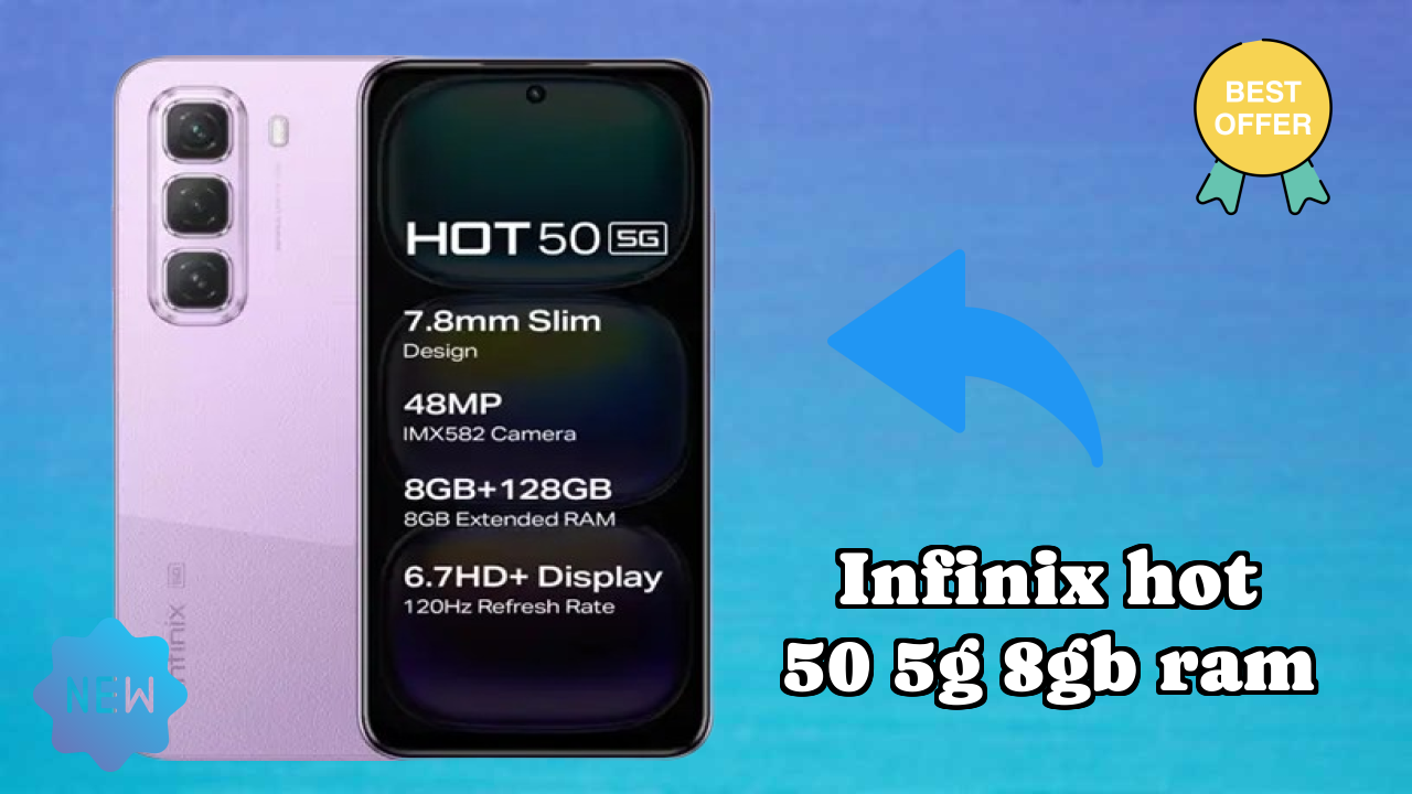 Infinix Hot 50 5G 8GB RAM डिस्प्ले  डिस्कसन: 6.7 Inches (17.02 Cm) स्क्रीन