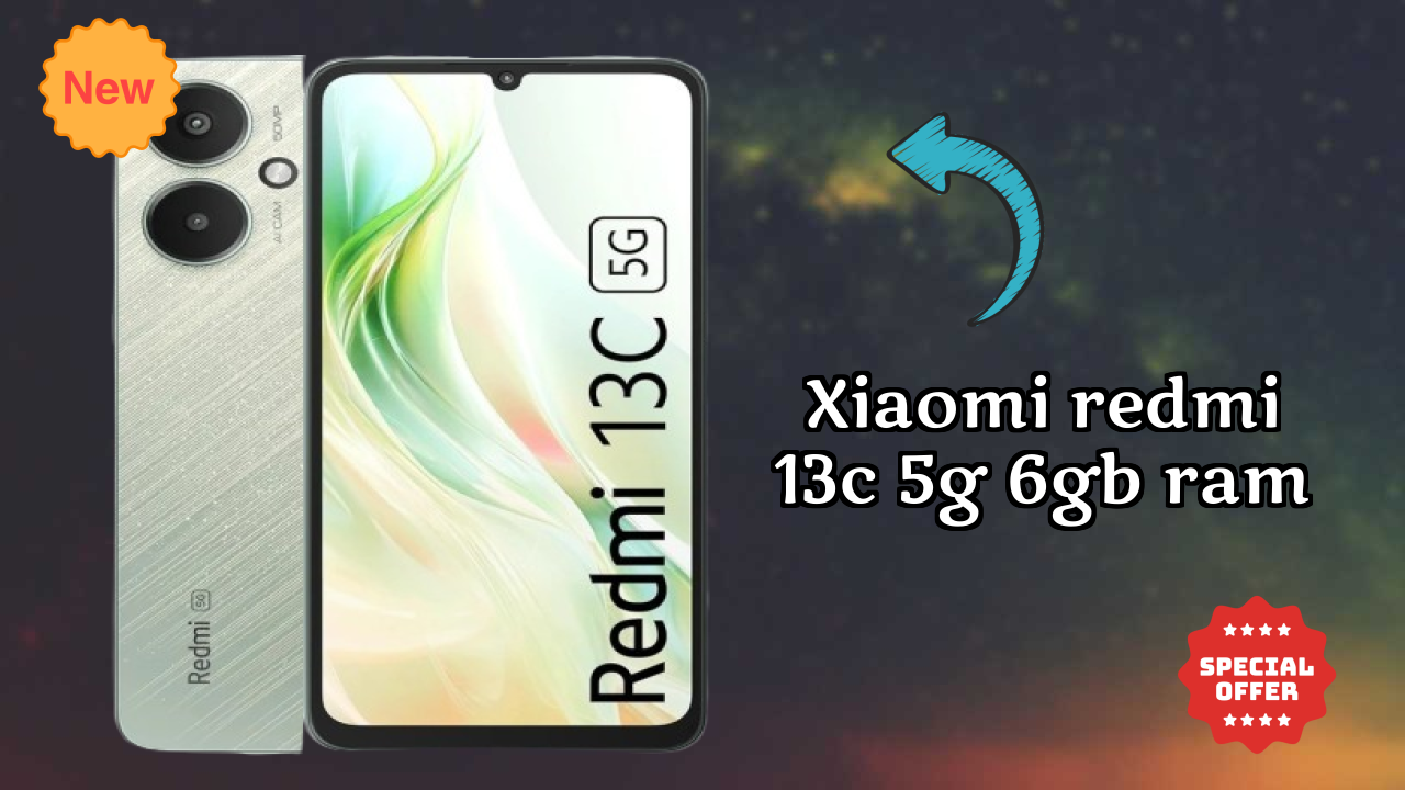 Xiaomi Redmi 13C 5G 6GB RAM डिस्प्ले  डिस्कसन: 6.74 Inches (17.12 Cm) क्वॉलिटी